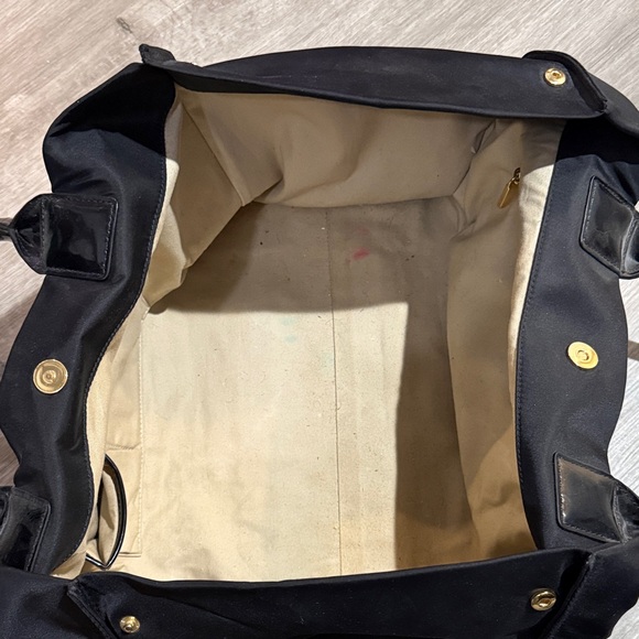 Tory Burch Ella Black Patent Leather and Large  Nylon Tote Bag - Picture 7 of 8